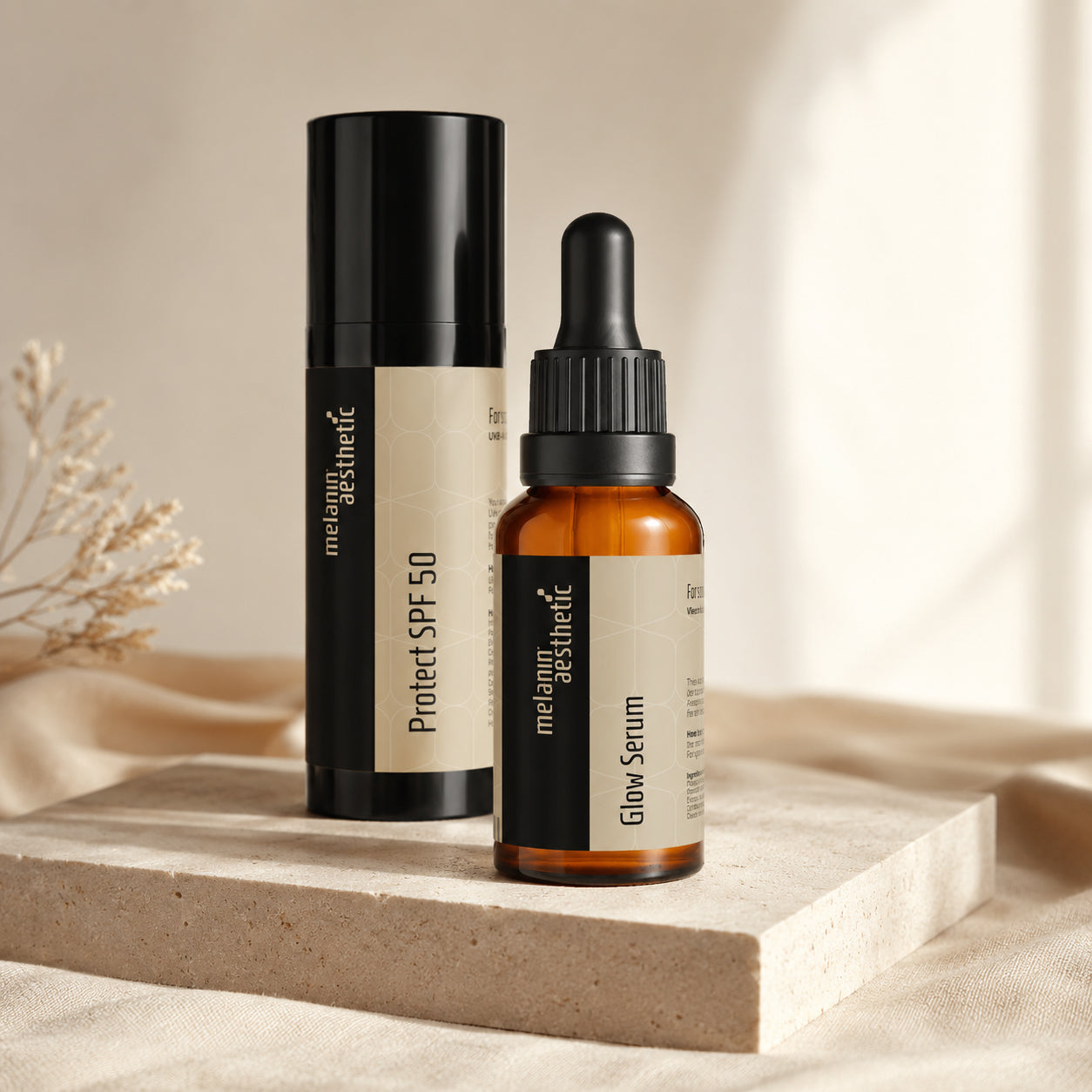 Glow & Protect Duo – Glow Serum en Protect SPF 50 samen, tegen donkere vlekjes en voor dagelijkse bescherming