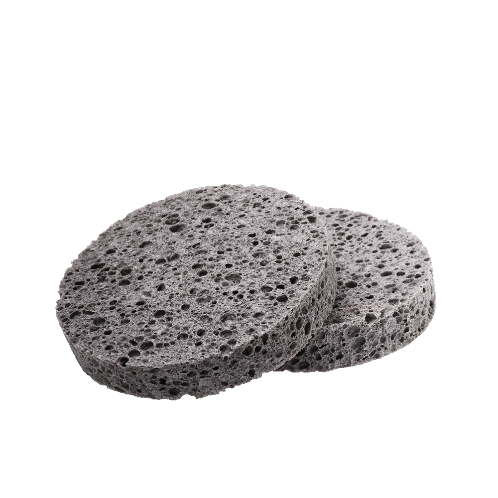 Facial Cleansing Sponges Black - 4 Pieces